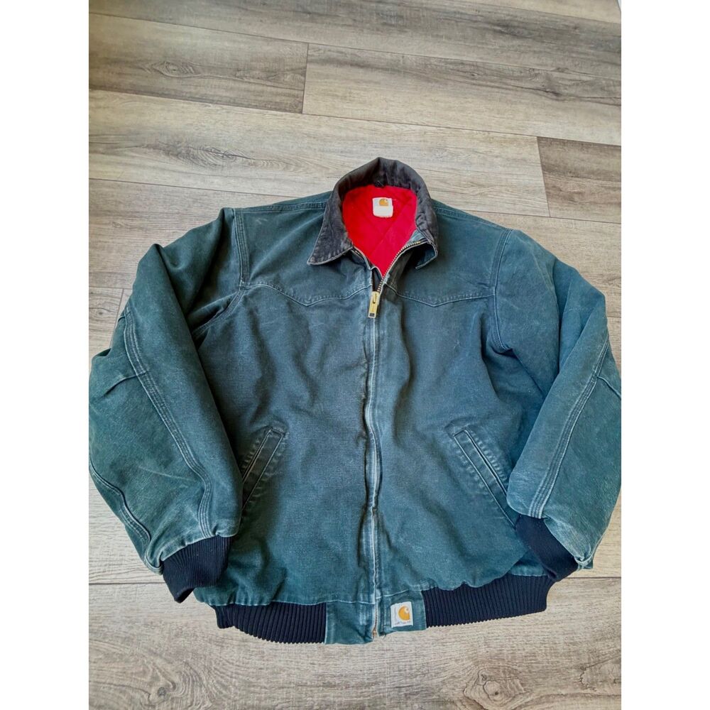 Carhartt Santa Fe Western Vintage Jacket Corduroy Collar Workwear XL Coat